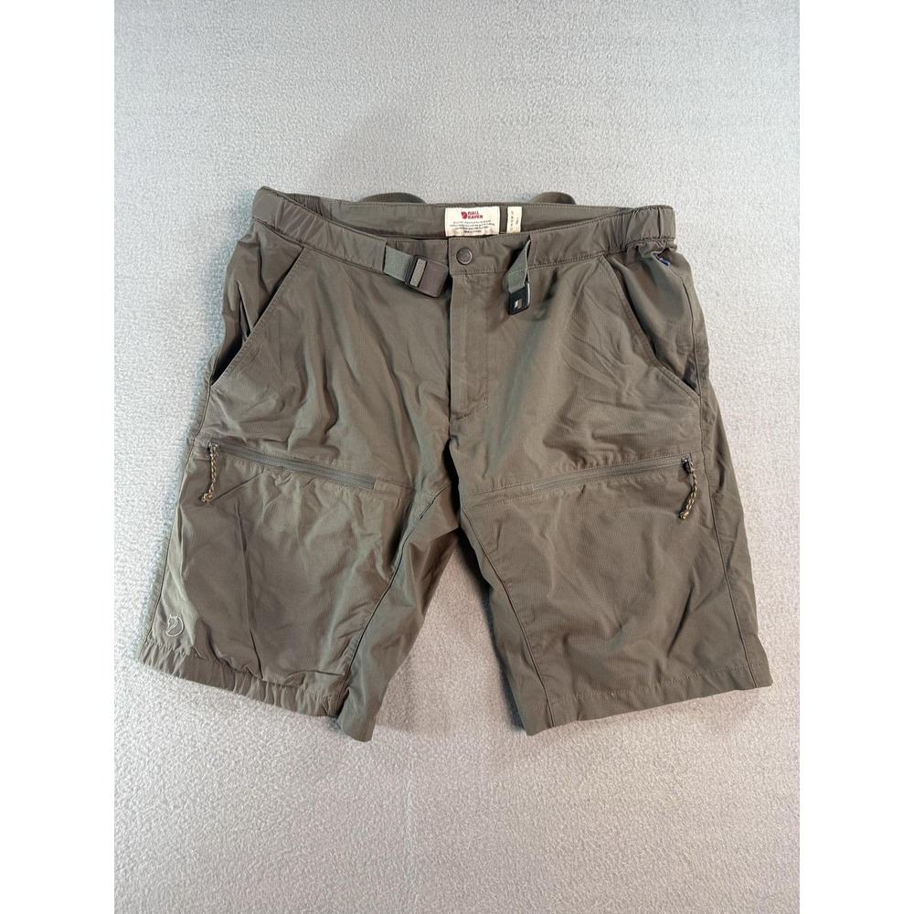 Fjallraven High Coast Hike Shorts Mens 30 Green Nylon Hiking 11 Inseam Quick Dry
